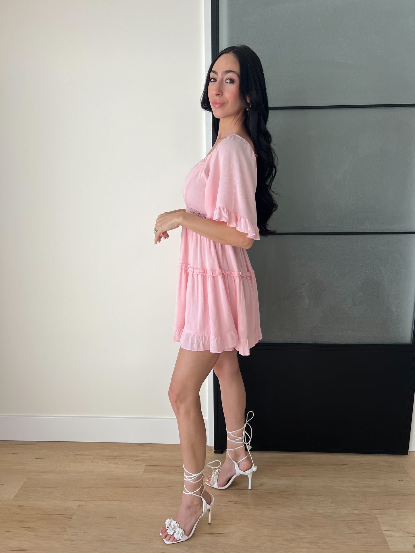 Spring Fling Mini Dress- Pink