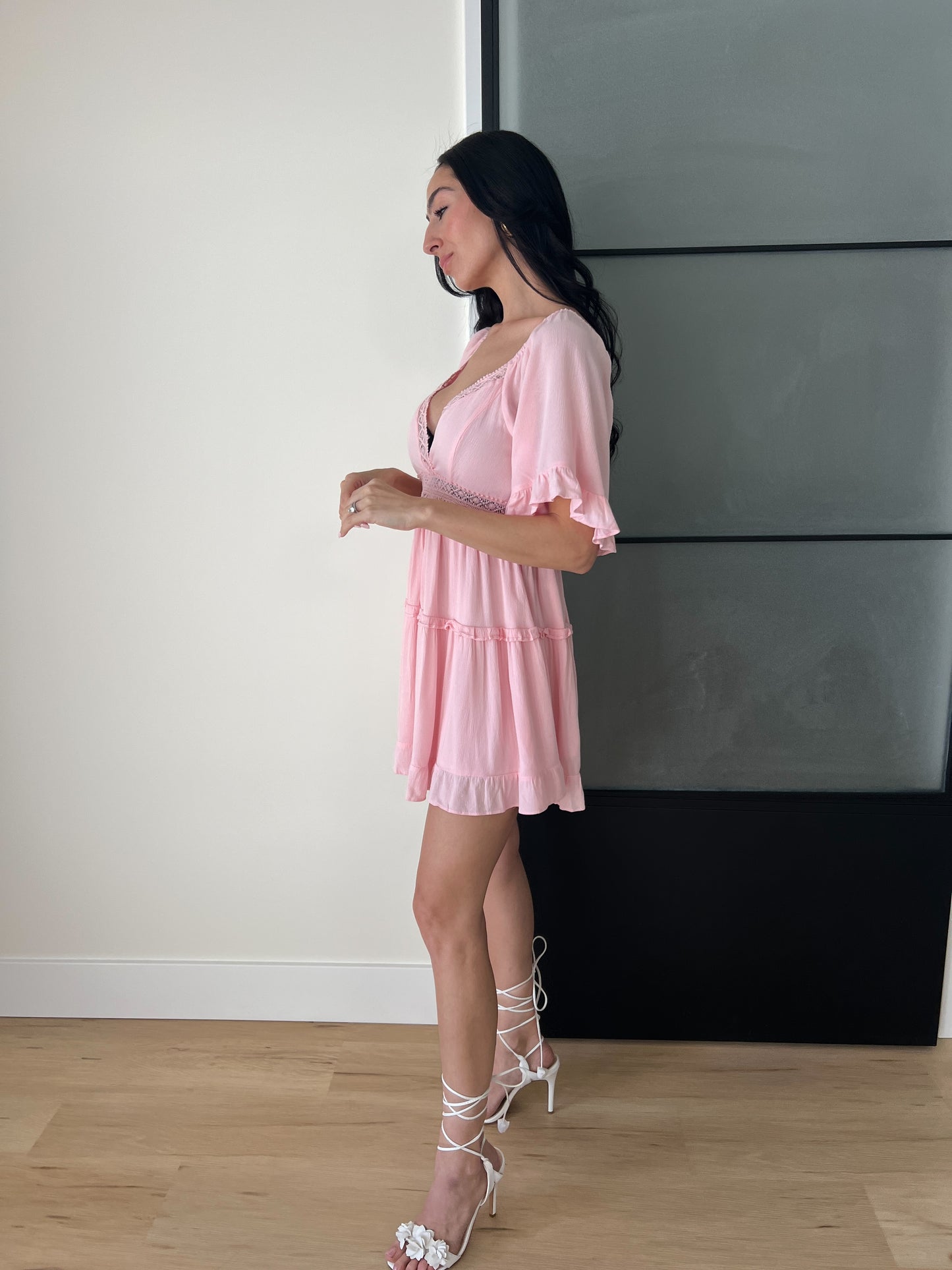 Spring Fling Mini Dress- Pink