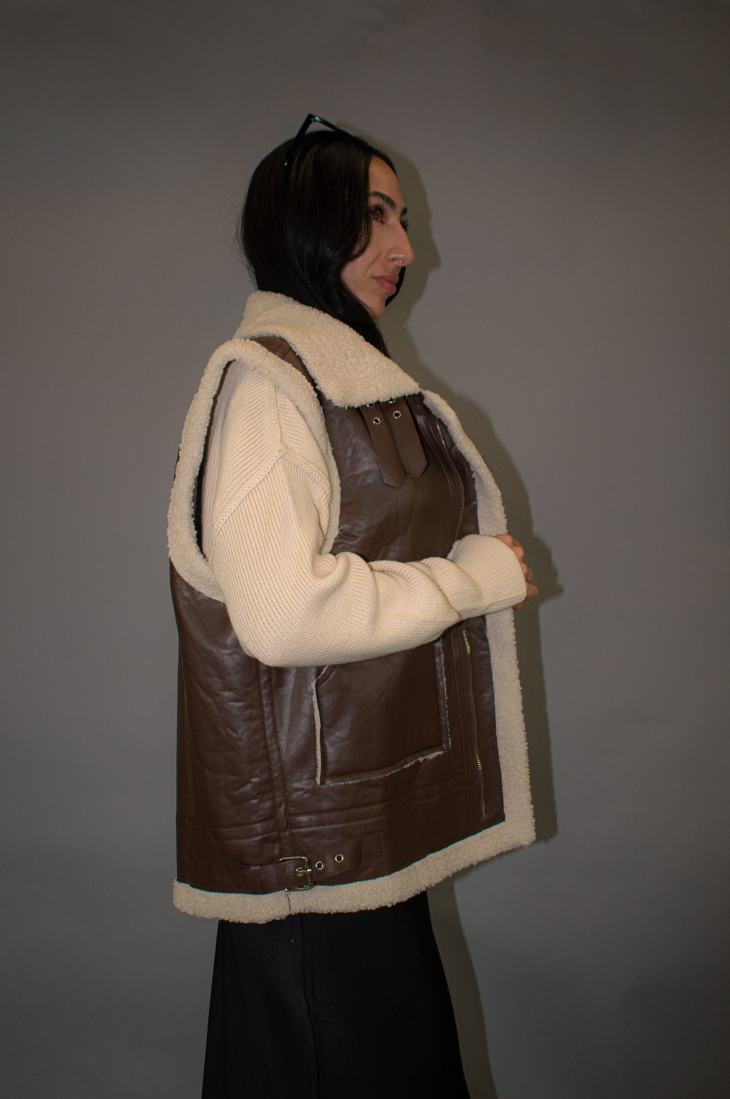 Mable Faux Leather Vest