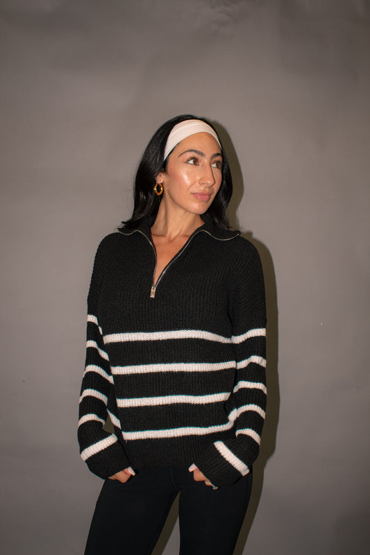 Uptown Girl Striped Sweater