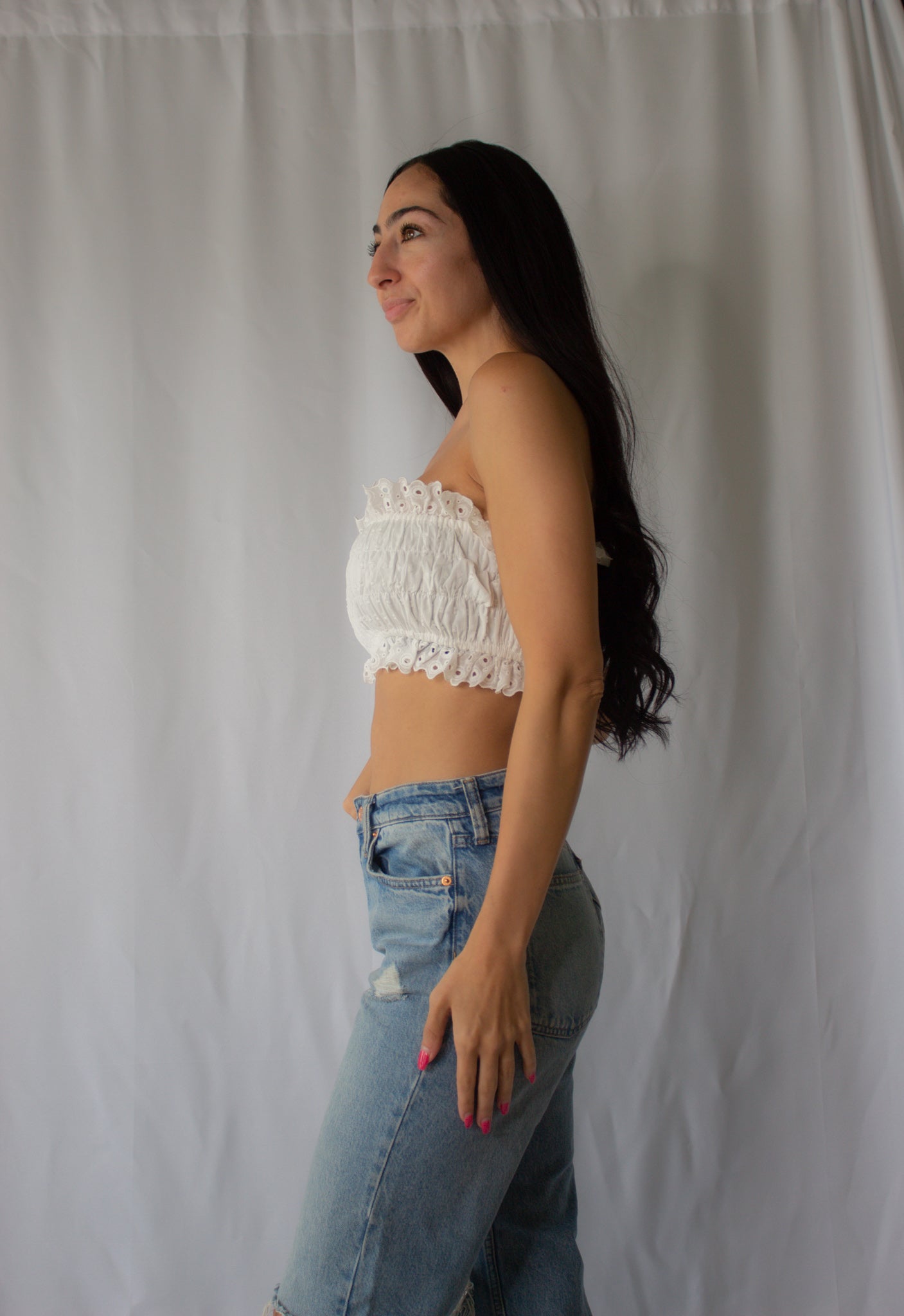 White Lace Tube Top-FINAL SALE