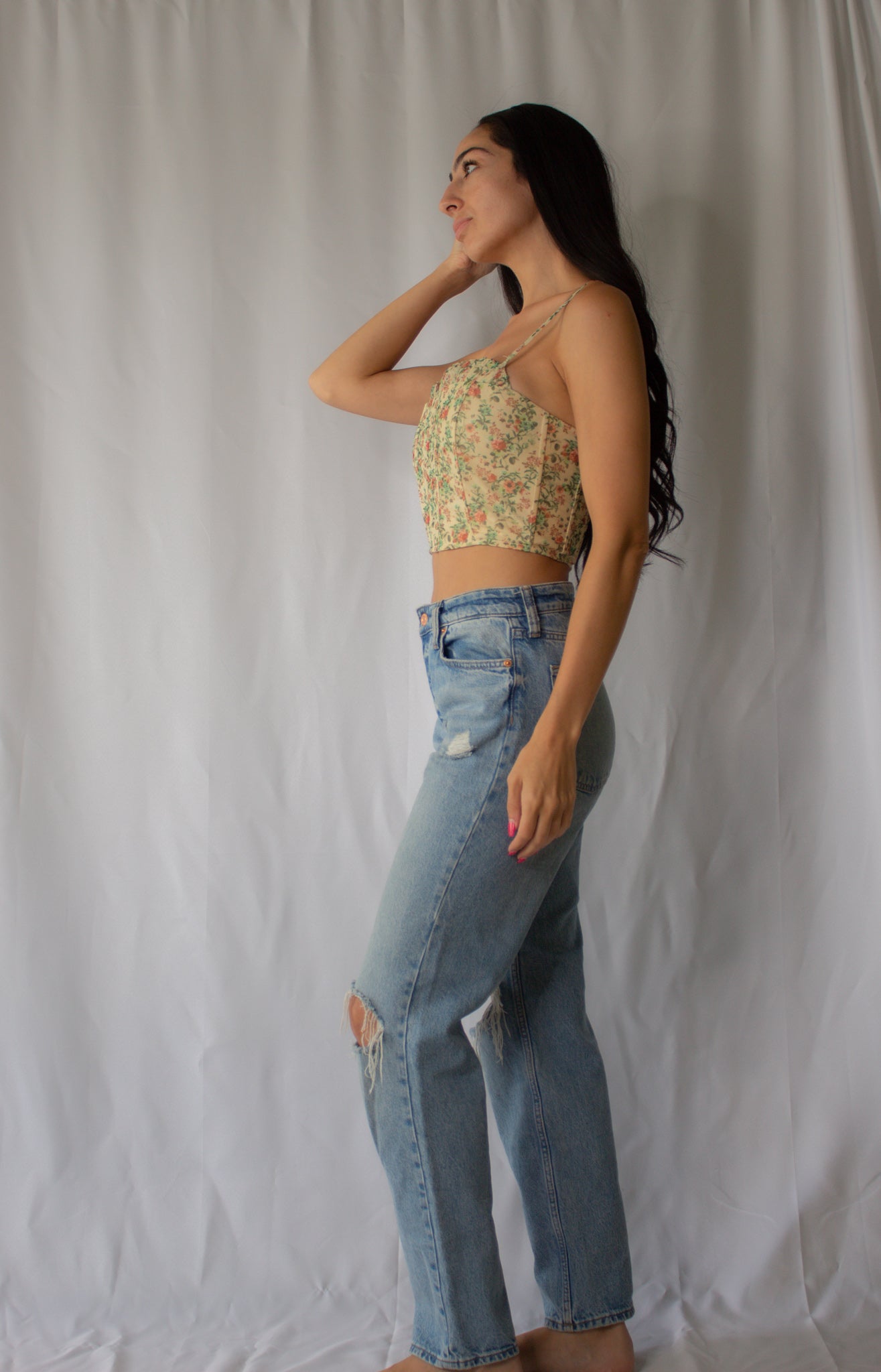 Summer in Bloom Floral Corset Top-FINAL SALE