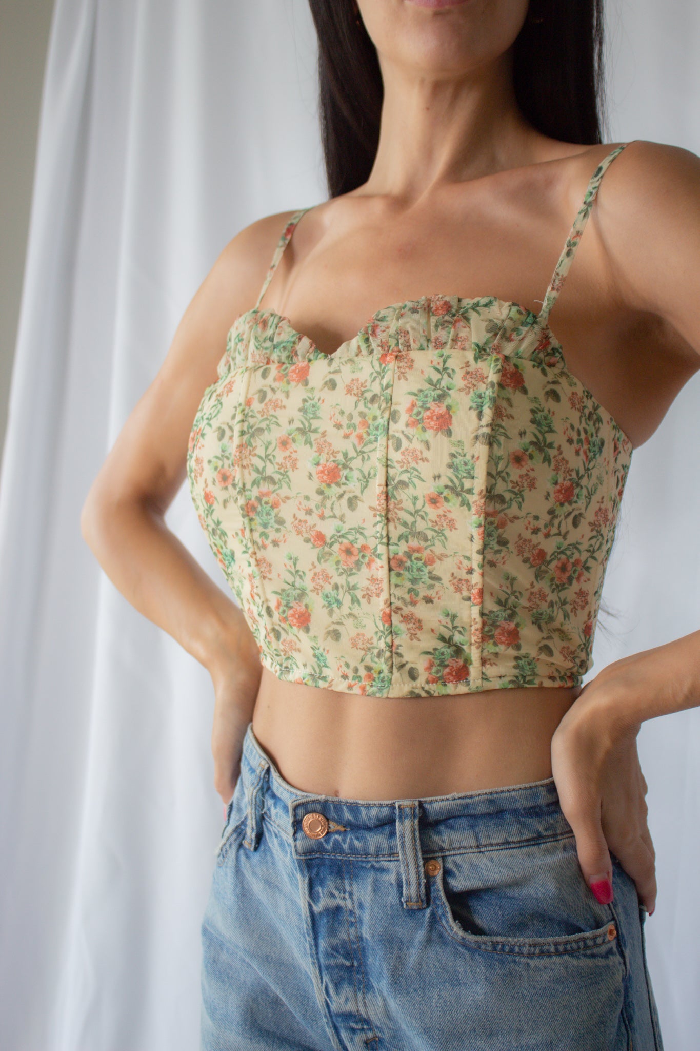 Summer in Bloom Floral Corset Top-FINAL SALE