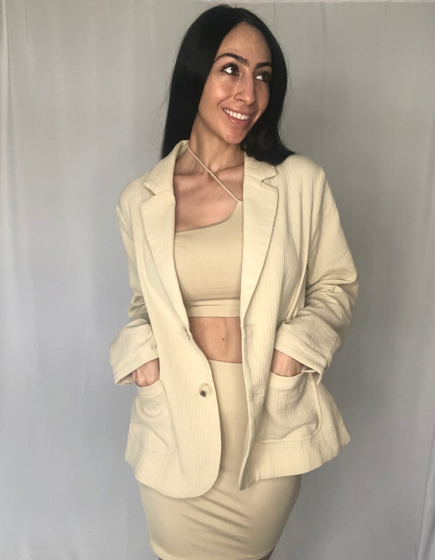 Easy Going Linen Blazer-FINAL SALE