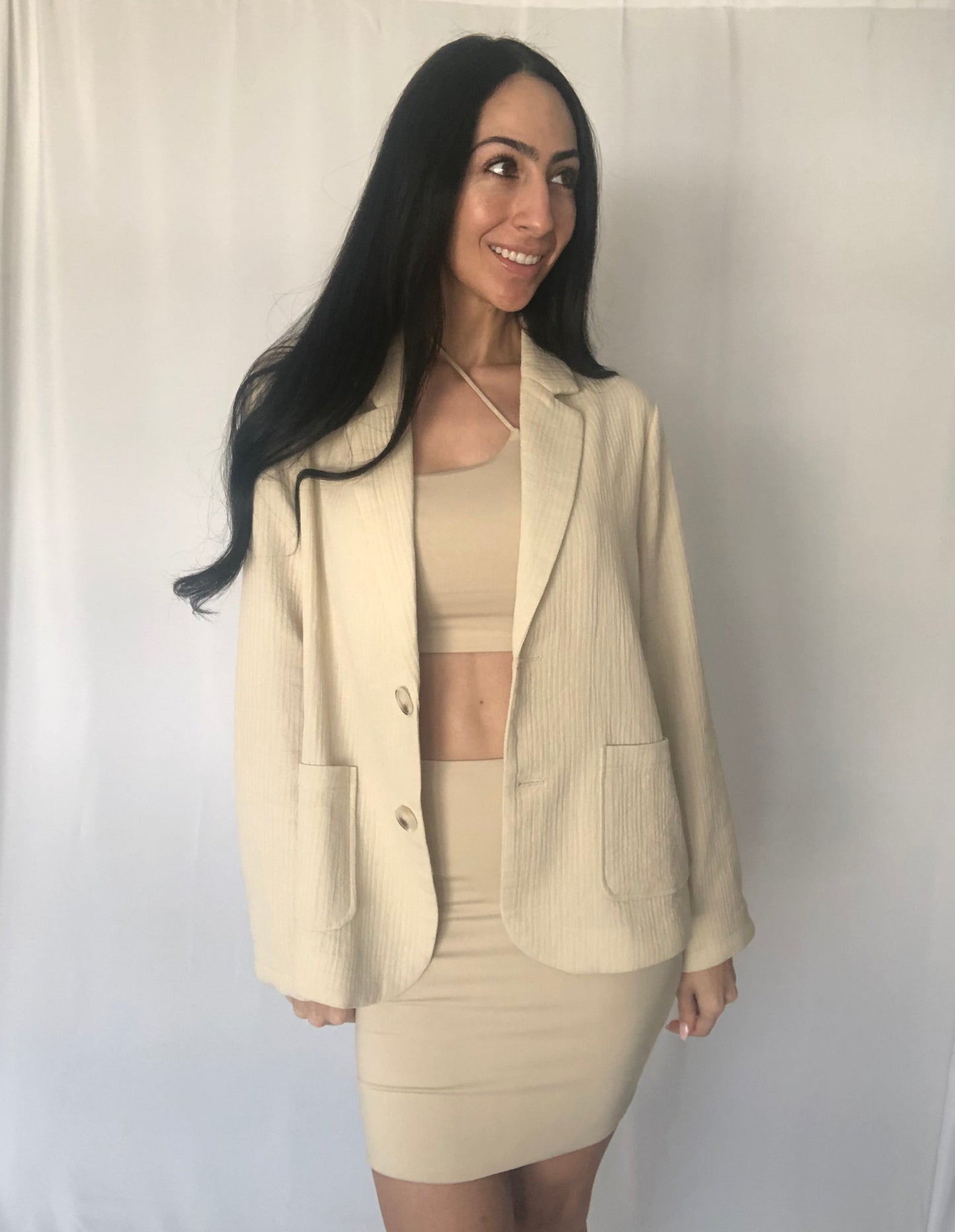 Easy Going Linen Blazer-FINAL SALE