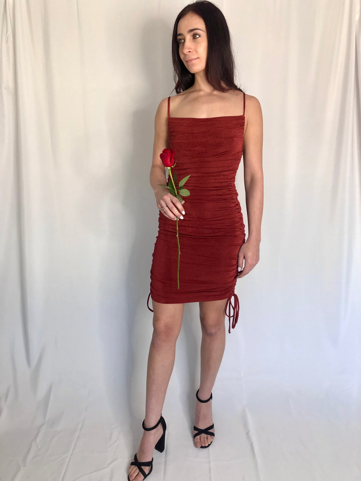 Valentines day dress Red dress bodycon dress red bodycon dress ruched red dress red mini dress