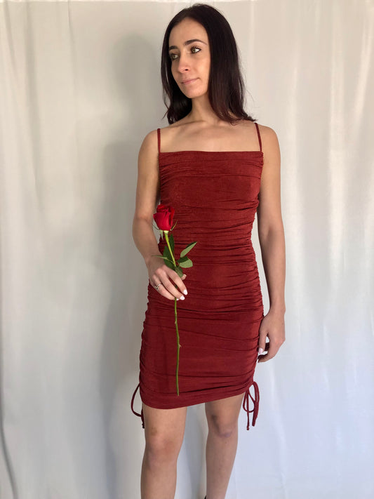 Valentines day dress Red dress bodycon dress red bodycon dress ruched red dress red mini dress