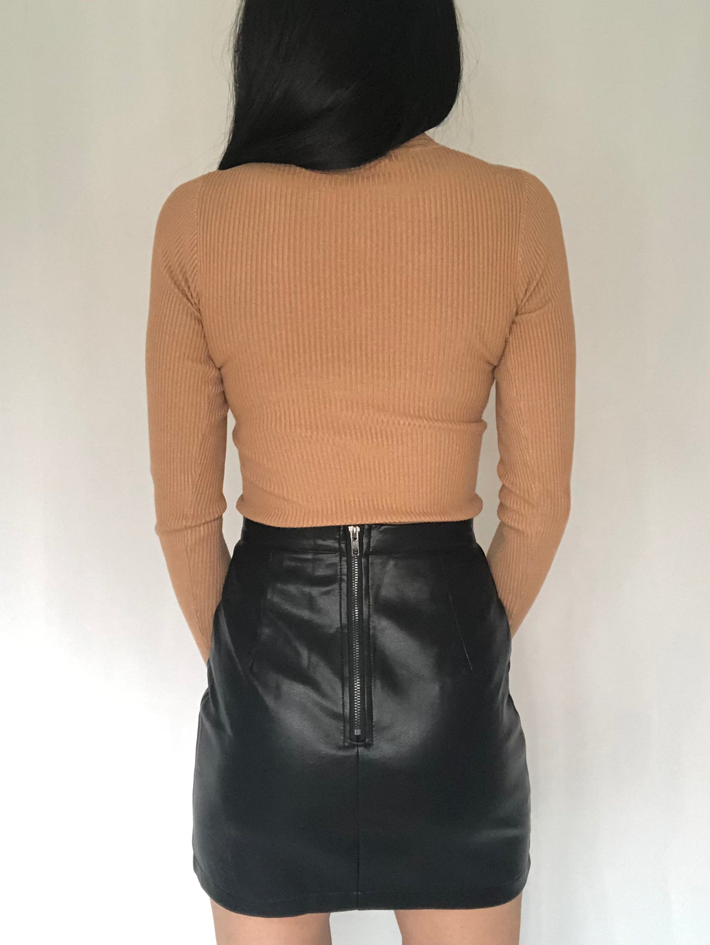 Edgy Vibes Faux Leather Mini Skirt-FINAL SALE