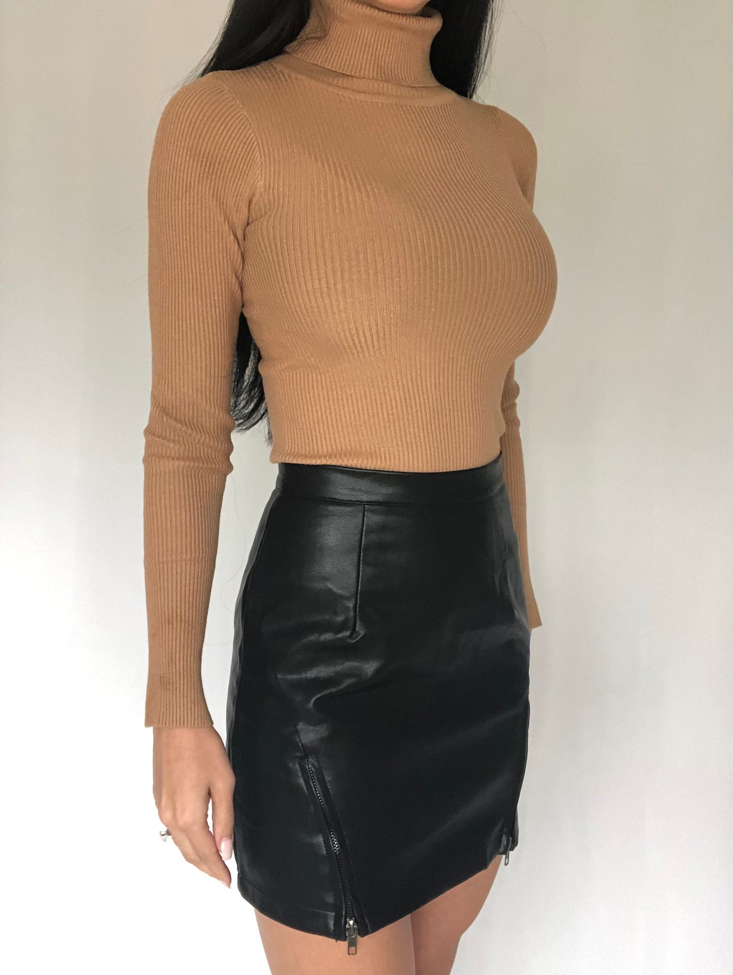 Edgy Vibes Faux Leather Mini Skirt-FINAL SALE