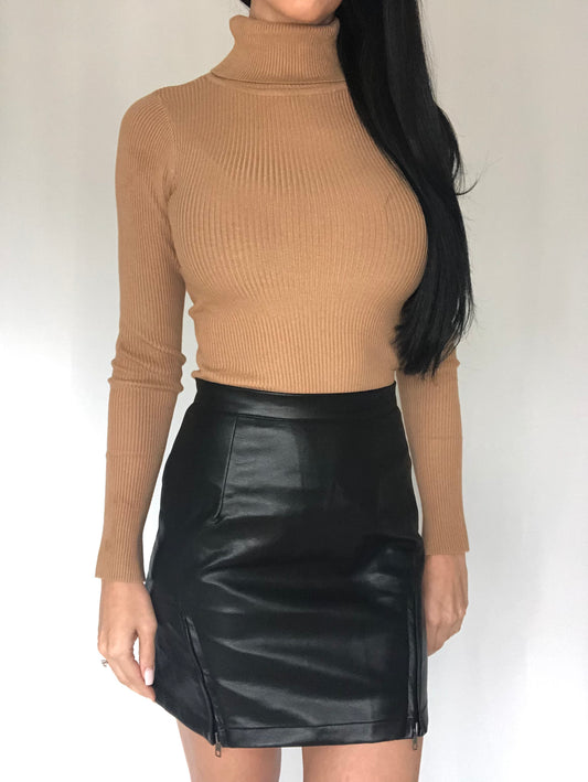 Edgy Vibes Faux Leather Mini Skirt-FINAL SALE