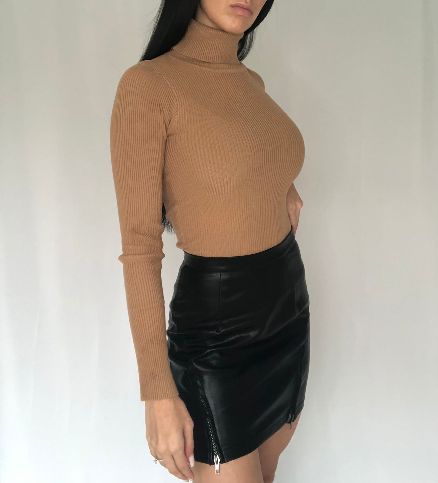 Edgy Vibes Faux Leather Mini Skirt-FINAL SALE