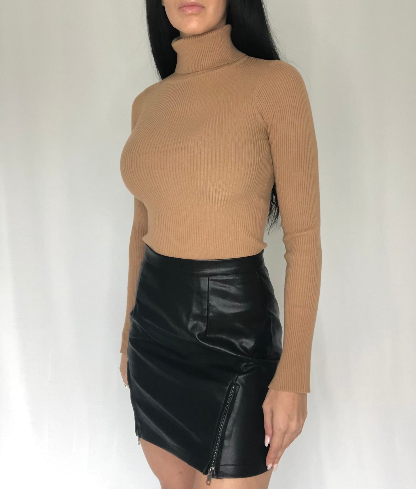 Edgy Vibes Faux Leather Mini Skirt-FINAL SALE