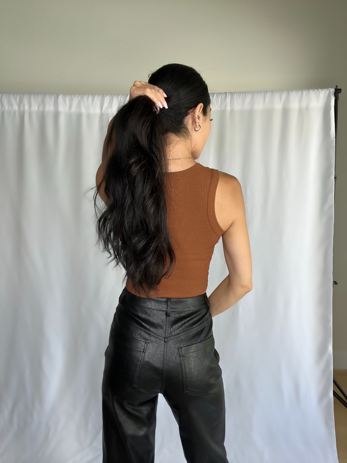 Copper Tone Crop Top-FINAL SALE