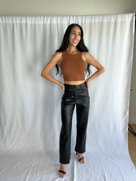 Edgy Faux Leather Pants- FINAL SALE