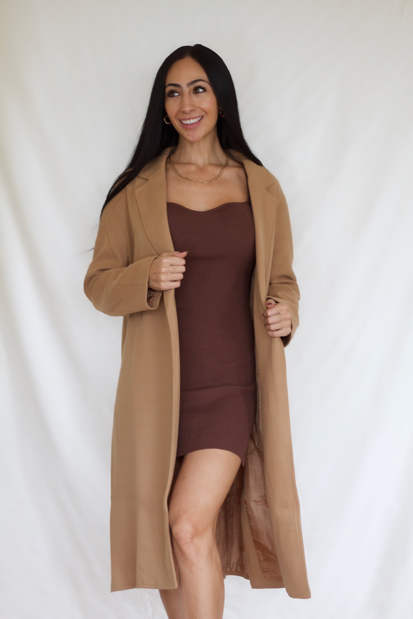 Mocha Bodycon Sweater Dress- FINAL SALE